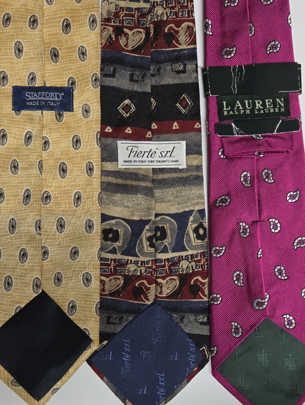 Three 100% Silk Tie Assortment